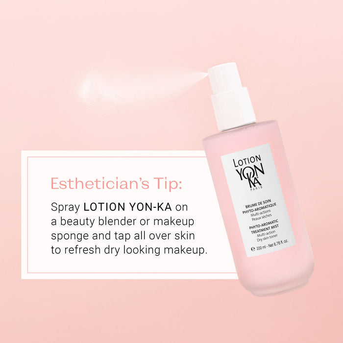 Lotion YON-KA PS | YON-KA spray mist shown with a fine spray, designed for refreshing dry makeup and enhancing skincare with a gentle, hydrating formula.
