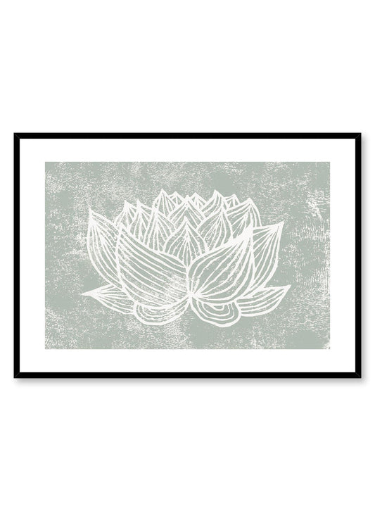 Lotus is a minimalist illustration by Opposite Wall of a huge lotus flower resembling a centerpiece.