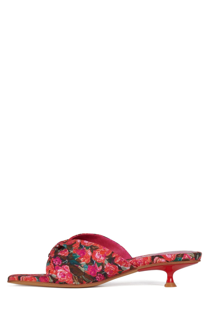 LOVER-GIRL Jeffrey Campbell Heeled Sandal Red Floral
