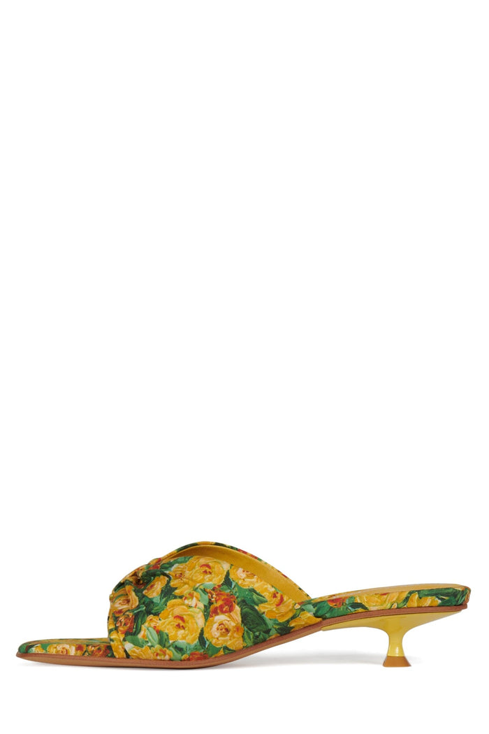 LOVER-GIRL Jeffrey Campbell Heeled Sandal Yellow Floral