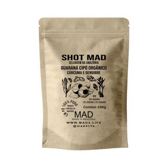 MAD | Shot com Guaraná Cipó, Cúrcuma e Gengibre (100 gramas)