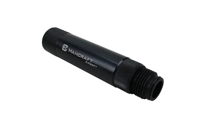 Mancraft 12g CO2 Adapter i et nærbillede, visende venstre profil