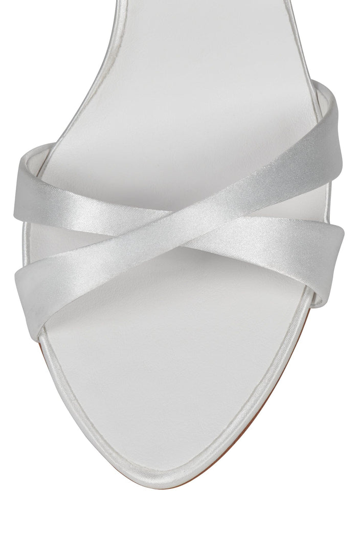 MARIELLE Heeled Sandal White Satin