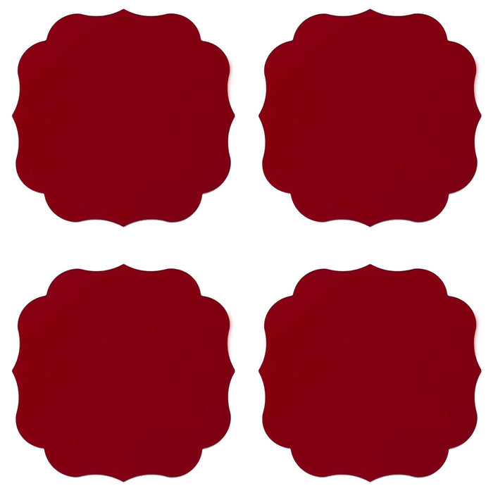 Mario Luca Giusti Coasters Mario Luca Giusti Acrylic Coasters Set of 4 Pcs Red Mario Luca Giusti Acrylic Coasters Set of 4pcs Red Brand