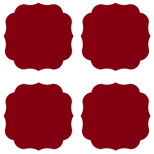 Mario Luca Giusti Coasters Mario Luca Giusti Acrylic Coasters Set of 4 Pcs Red Mario Luca Giusti Acrylic Coasters Set of 4pcs Red Brand