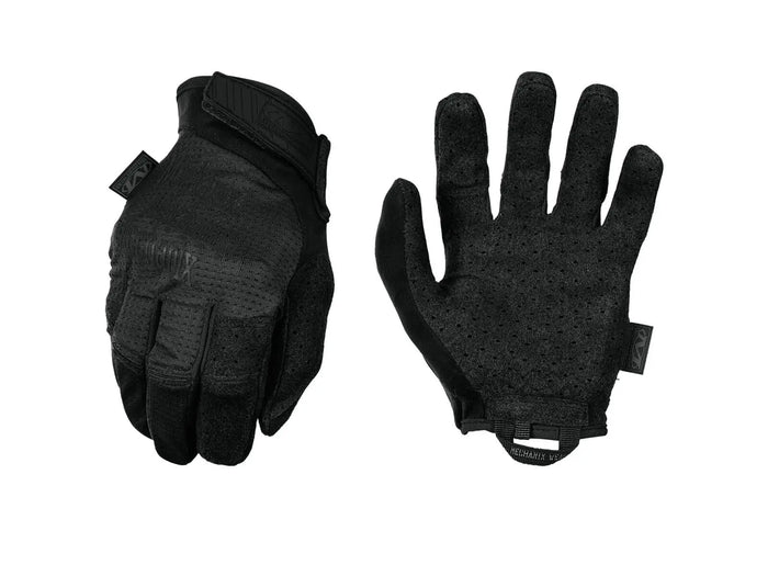 Et par sorte Mechanix Speciality Vent handsker set forfra.