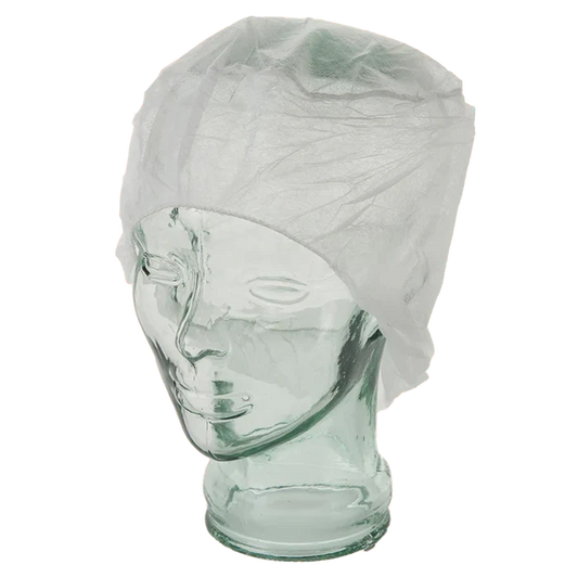 Medi-Caps non woven Crimped White | 21 inch PPE (1 Pack/100 Caps)