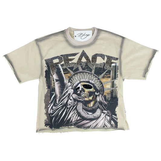 Men BKYS Peace Cropped T-Shirt