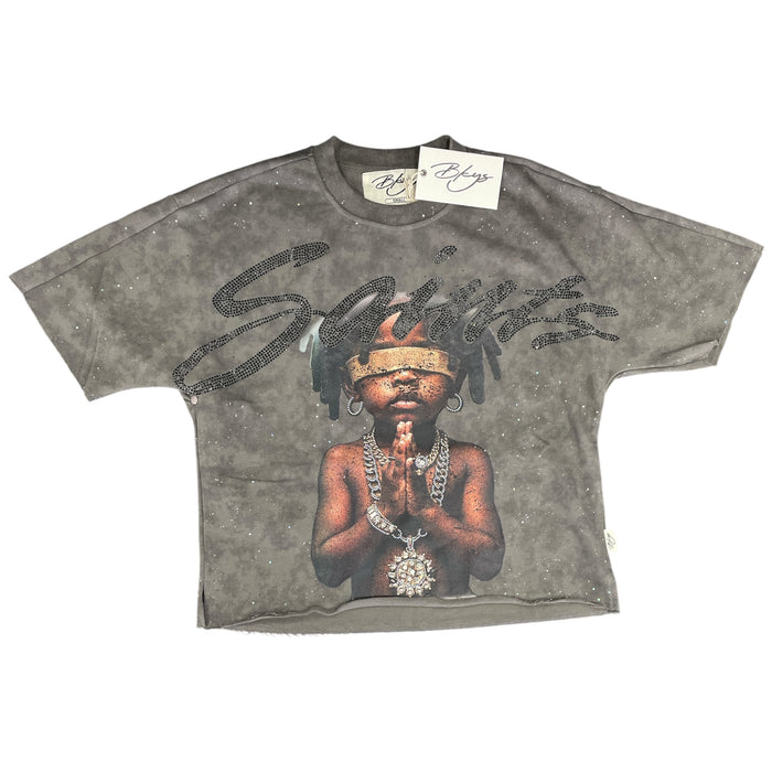Men BKYS Saint Cropped T-Shirt