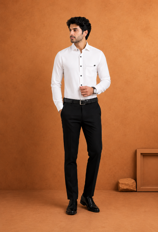 Men's Linen Blend Formal Shirt
