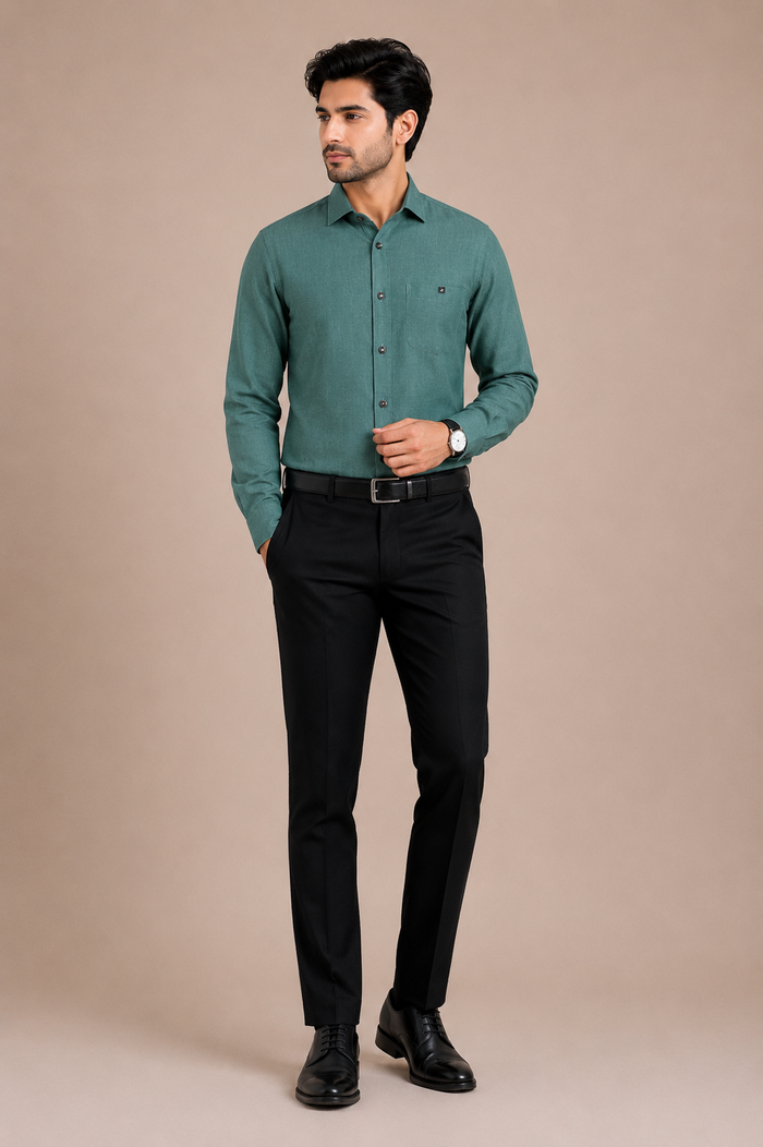 Men's Linen Blend Formal Shirt