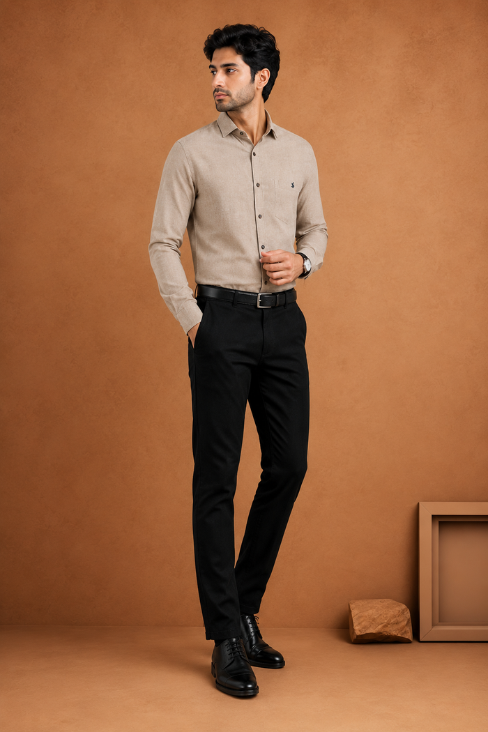 Men's Linen Blend Formal Shirt