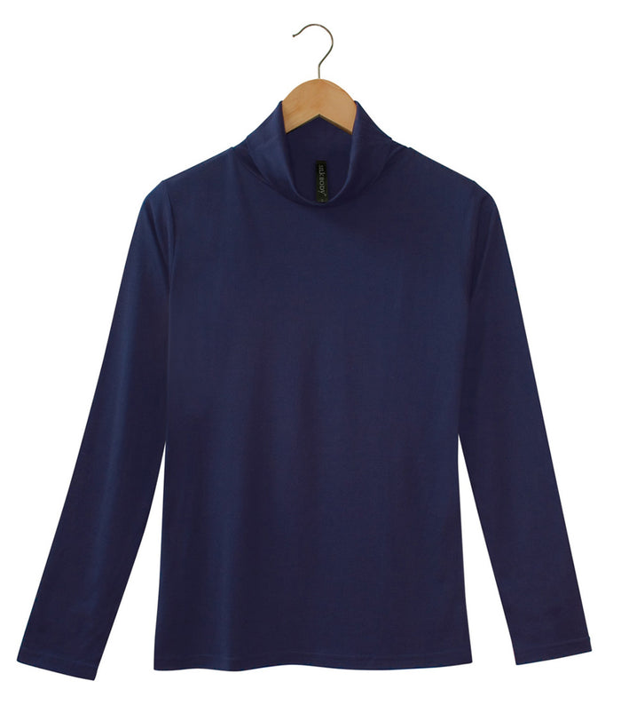 Men's Silkspun Turtle Neck in Navy