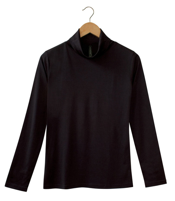 Men's Silkspun Turtle Neck in Black