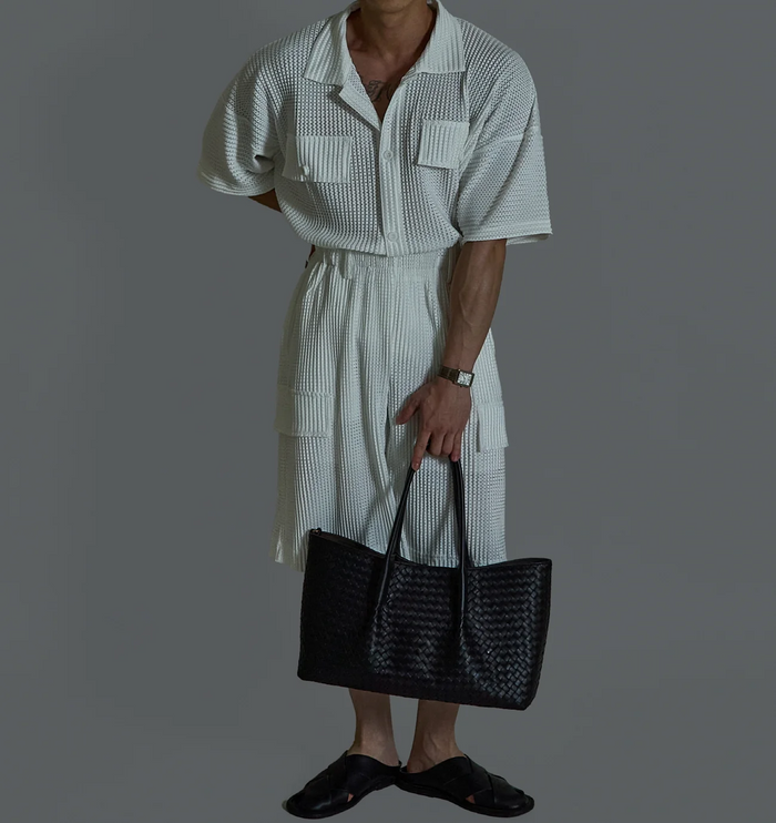 Mesh Pleats Shirt