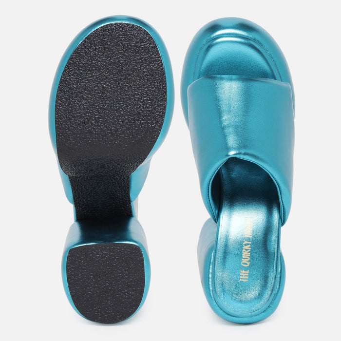 Metallic Chunks - Teal - The Quirky Naari