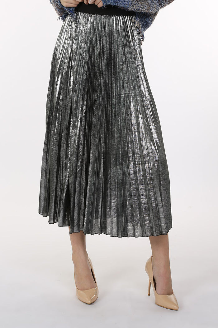 mc5353 Silver Pleated Skirt