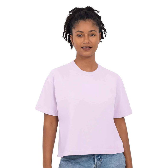 Midwest Paradise - Womens Boxy Crop T-shirt - Chalky Mint