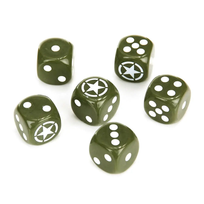 Militær Terninger, 6 stk 101 Inc