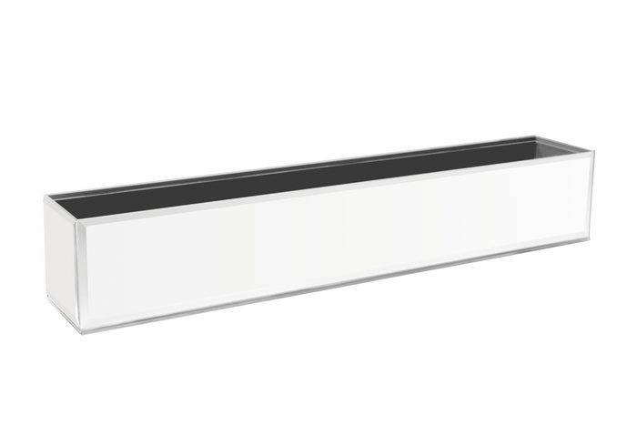 24" × 4" × 4" / White Mirror / 4-Piece per Pack