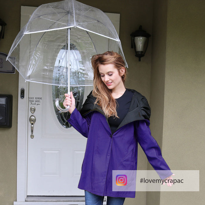 Mycra Pac mini purple raincoat from instagram