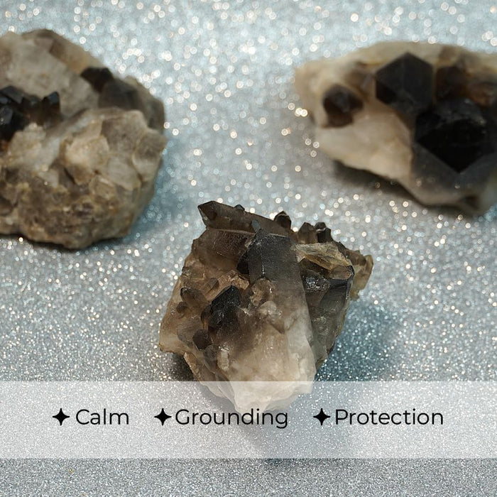 Natural Smoky Quartz Cluster