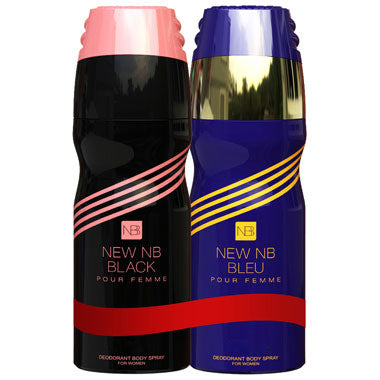 New NB Combo Pack Deo(Black Pour Femme + Bleu Pour Femme) for Women