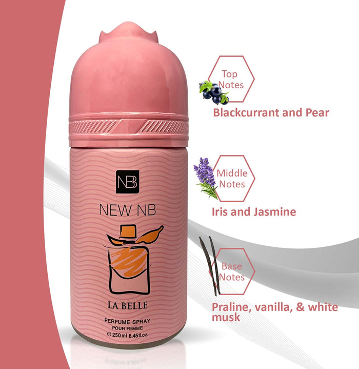 NEW NB LA BELLE PERFUME SPRAY 250ML FOR WOMEN