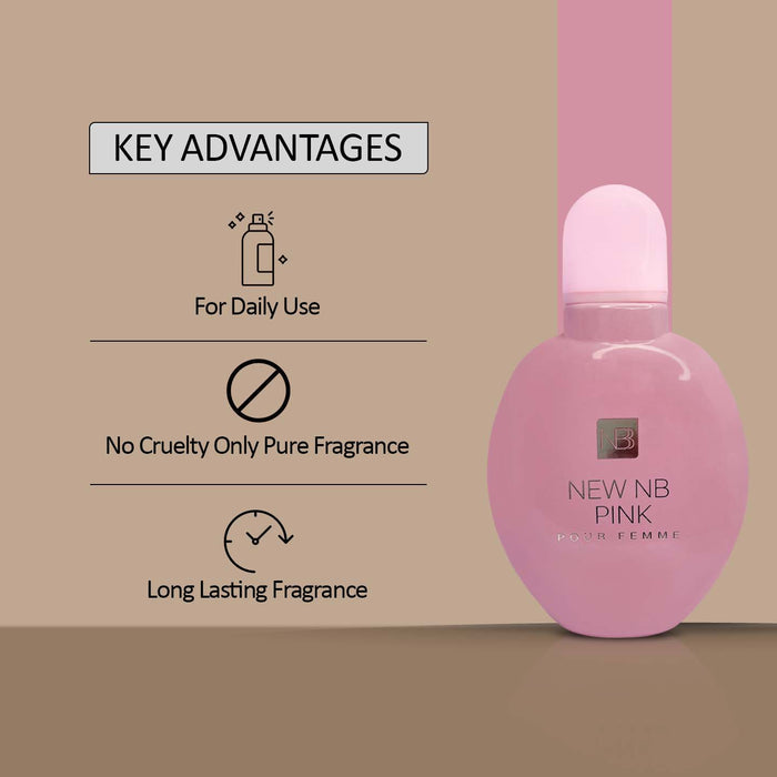 NEW NB PINK EDT PERFUME 125ML FOR WOMEN