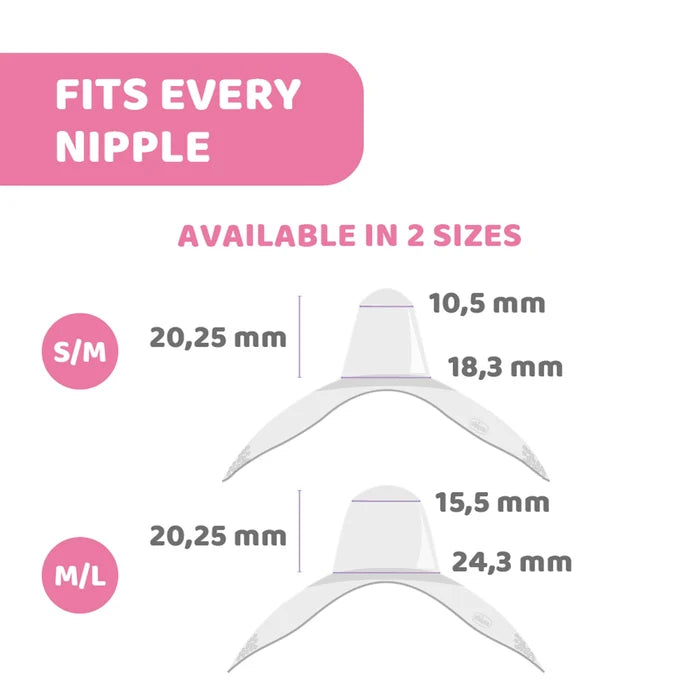 Nipple Shields Silicone S-M