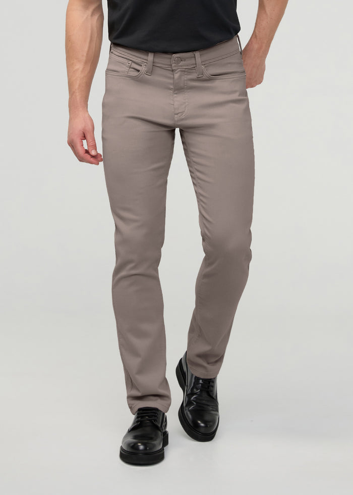 Men's Black Slim Straight Fit Dress Sweatpant front