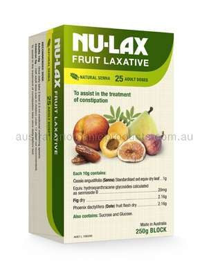 NULAX Natural Fruit Laxative Block with Senna 250g - L'Organic