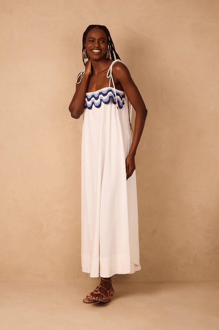 Off-White Crochet Ondas Sleeveless Maxi Dress_1