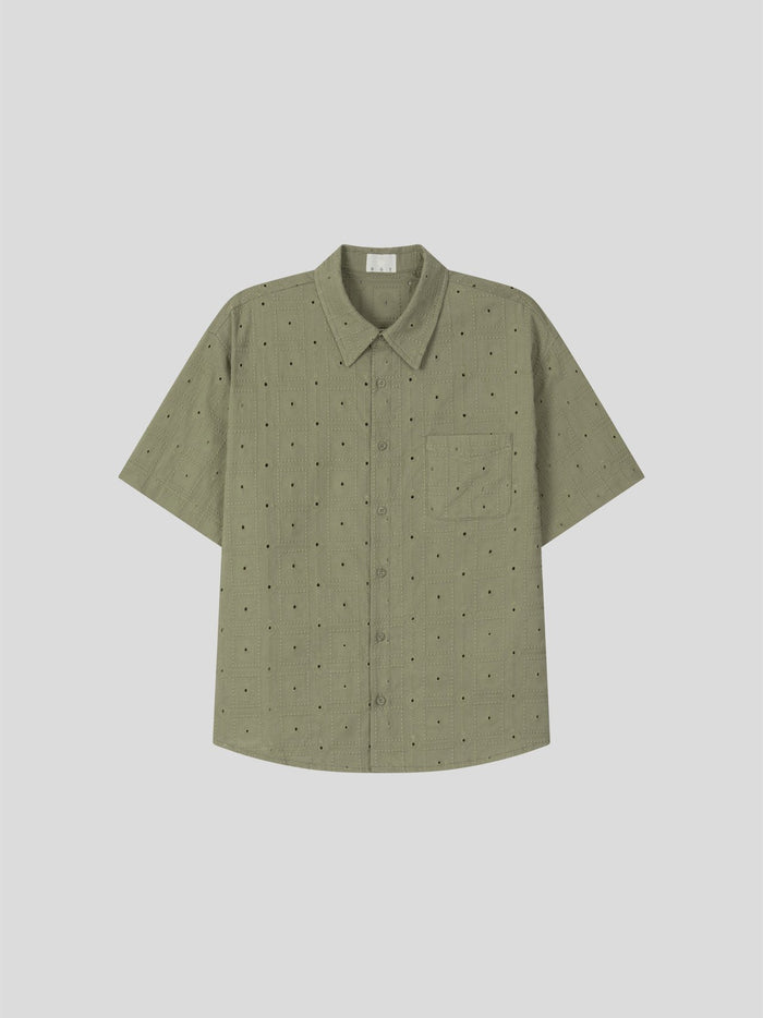 Orbit Eyelet Crop Shirt