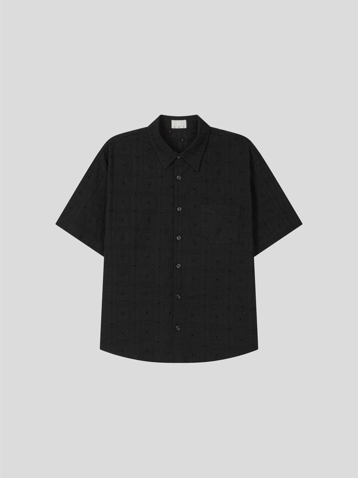 Orbit Eyelet Crop Shirt