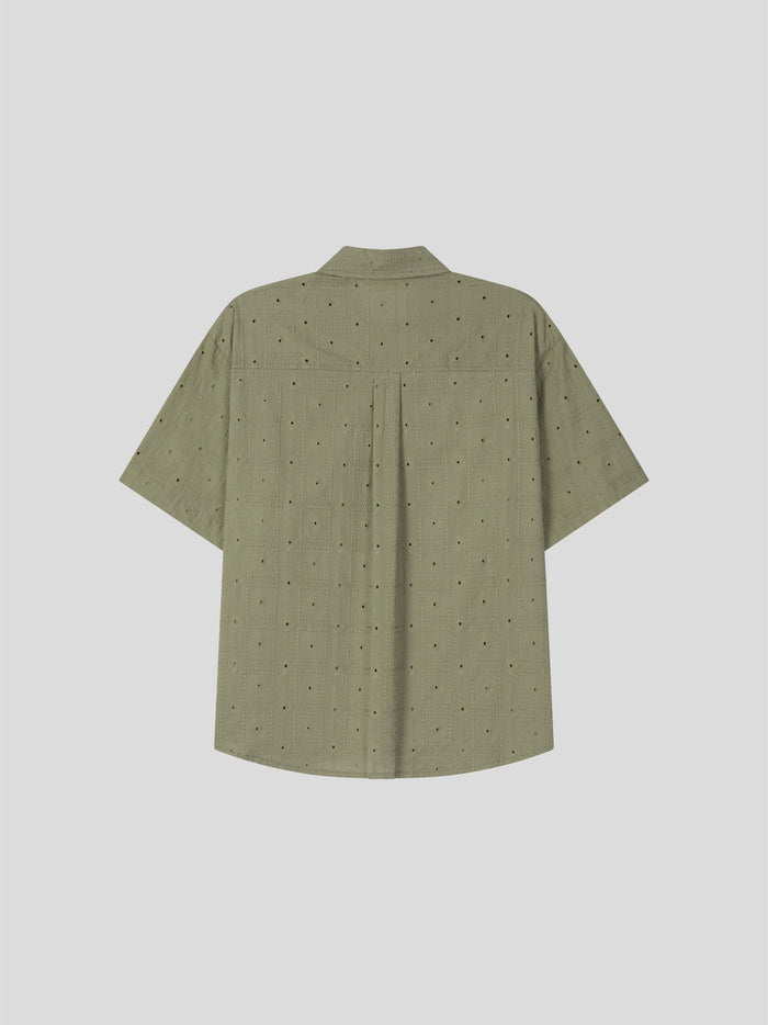 Orbit Eyelet Crop Shirt