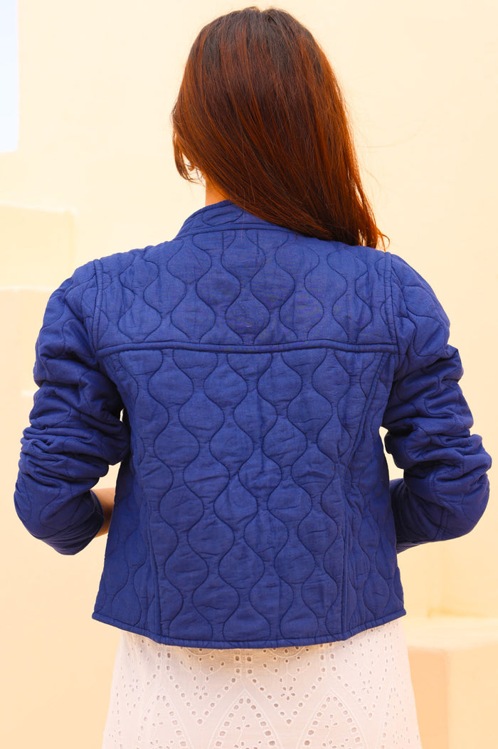 Organic Cotton Polly Jacket | Navy