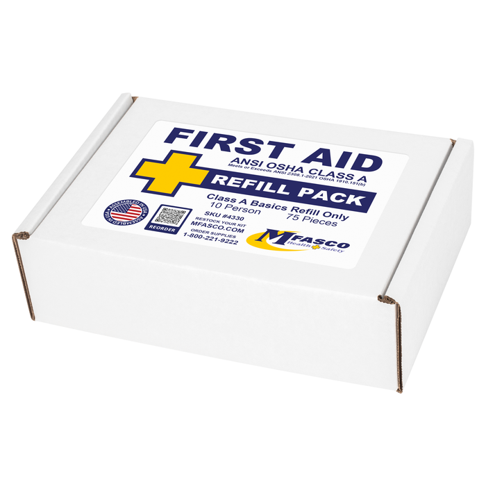 OSHA Class A Basics Aid Kit Refill Only 74 Piece