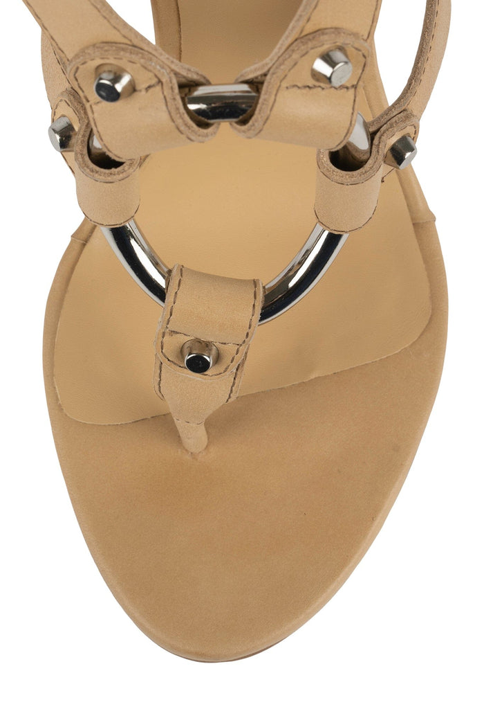 PAISLEY Jeffrey Campbell Wedge Sandal Beige Natural Stack