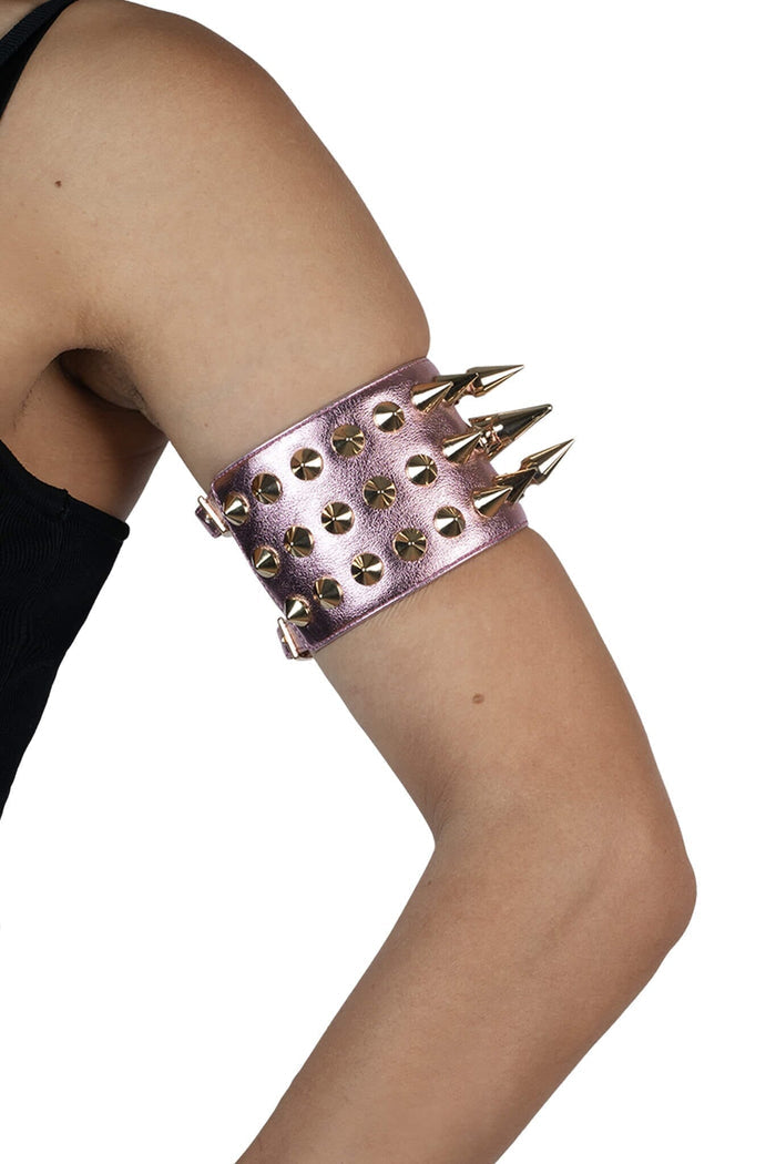 PARTY-GIRL Jeffrey Campbell Arm-Cuff Pink Metallic Gold
