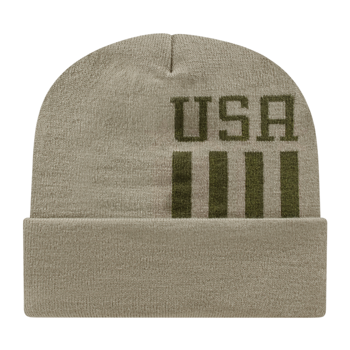 Patriotic Knit Cap with Cuff