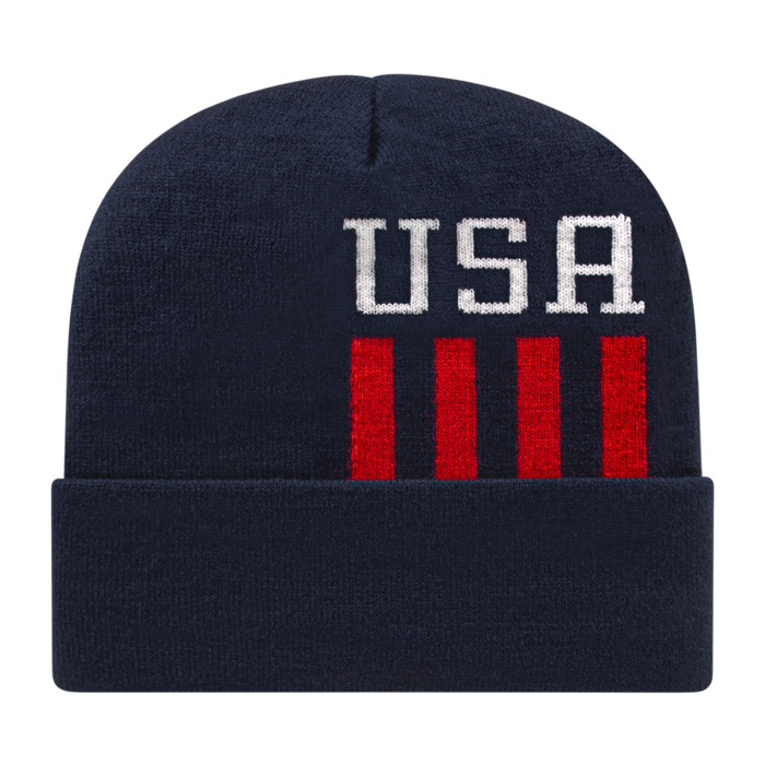 Patriotic Knit Cap with Cuff