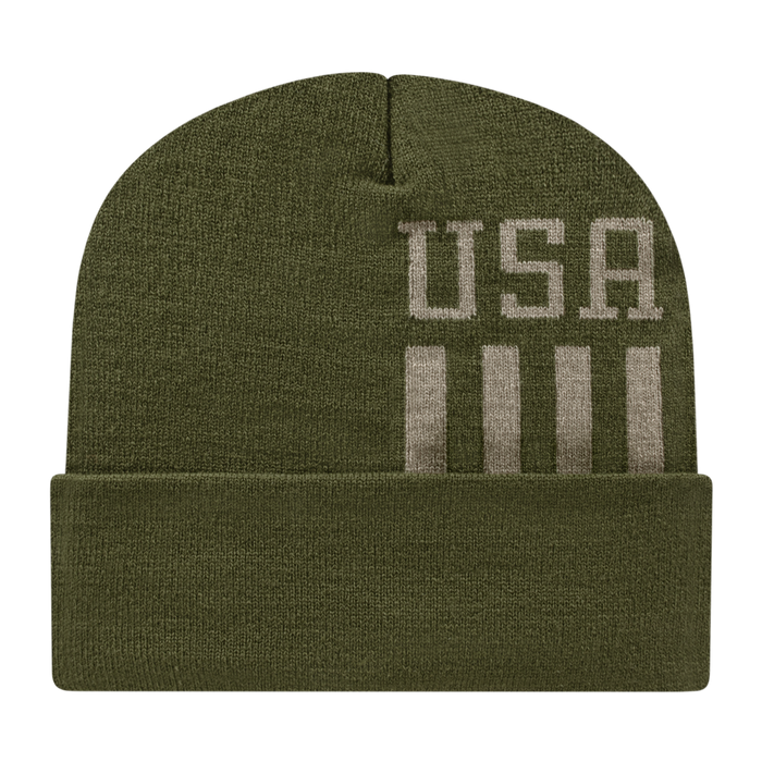 Patriotic Knit Cap with Cuff
