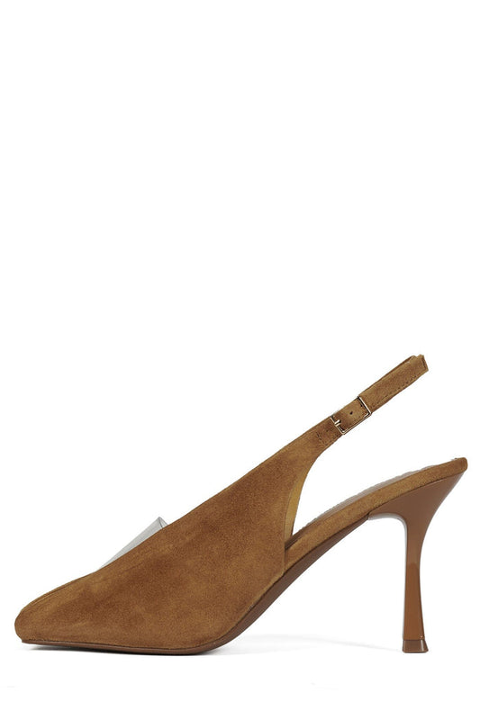 PATRIZIA Jeffrey Campbell Heeled Sandal Tan Suede