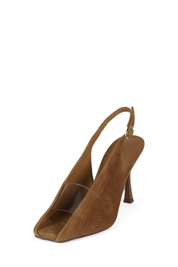 PATRIZIA Jeffrey Campbell Heeled Sandal Tan Suede _hover