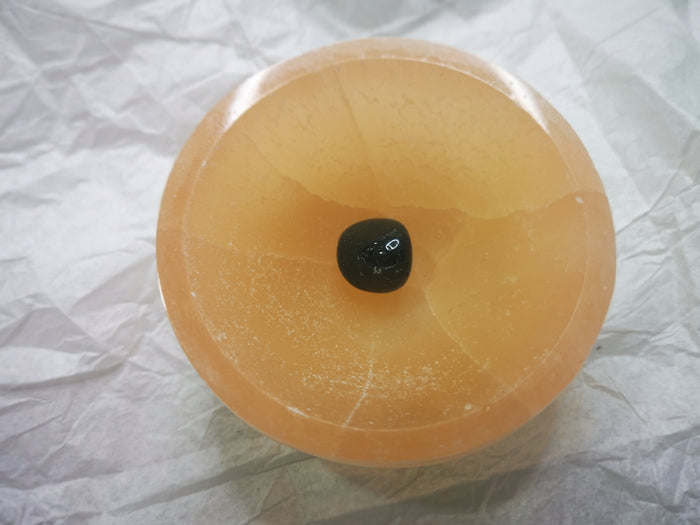 Earthstore® Peach Selenite Charging Bowl Dish