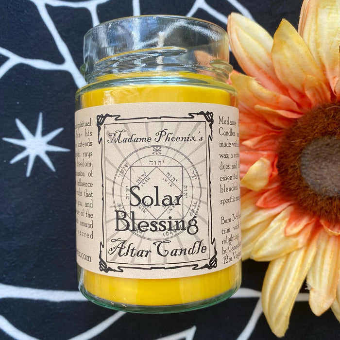 Planetary Magic Solar Blessing candle