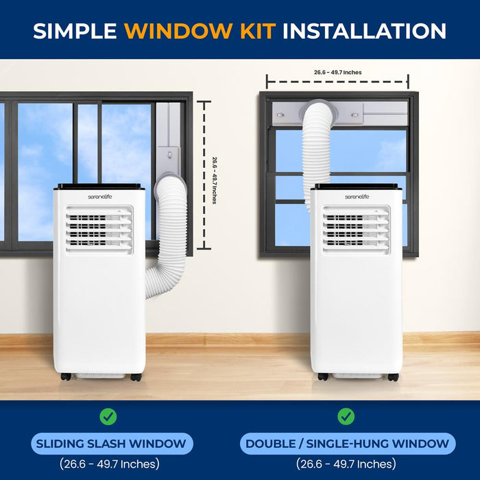 Portable Air Conditioner 8000 BTU Efficient Cooling Compact White