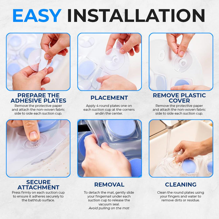 Portable Bubble Bath Mat Body Spa Massager - Waterproof Non-Slip Bubble Bath Mat With Suction Cup Bottom, Motorized Air Pump, And Adjustable Bubble Settings