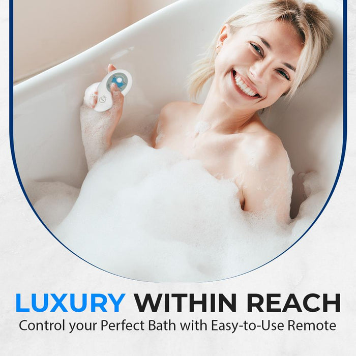 Portable Bubble Bath Mat Body Spa Massager - Waterproof Non-Slip Bubble Bath Mat With Suction Cup Bottom, Motorized Air Pump, And Adjustable Bubble Settings